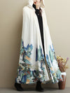 Thickened Vintage Printed Cape Coat