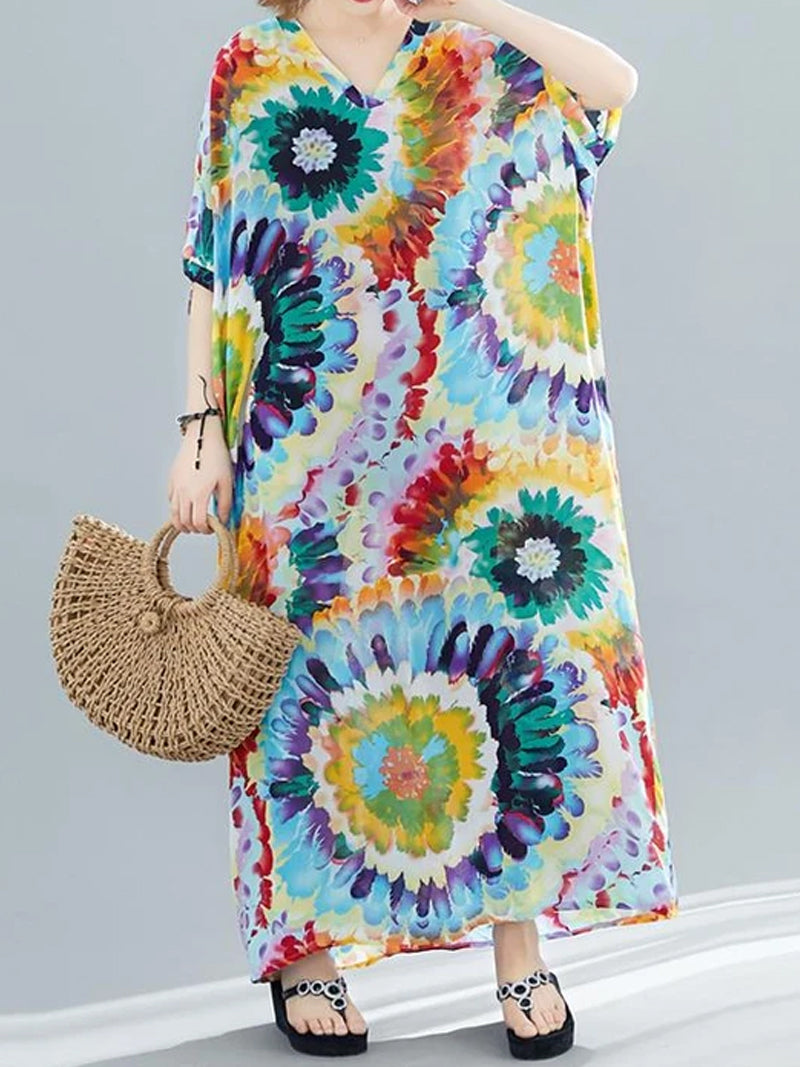 Bom vestido de kaftan vivo