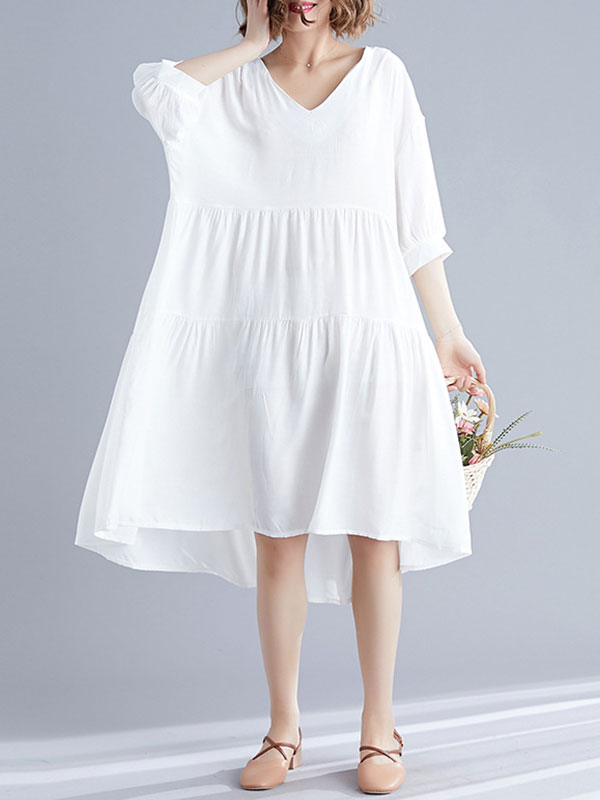 Robe de smock en coton inspiré