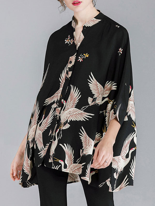 Chemise graphique volant sans faille