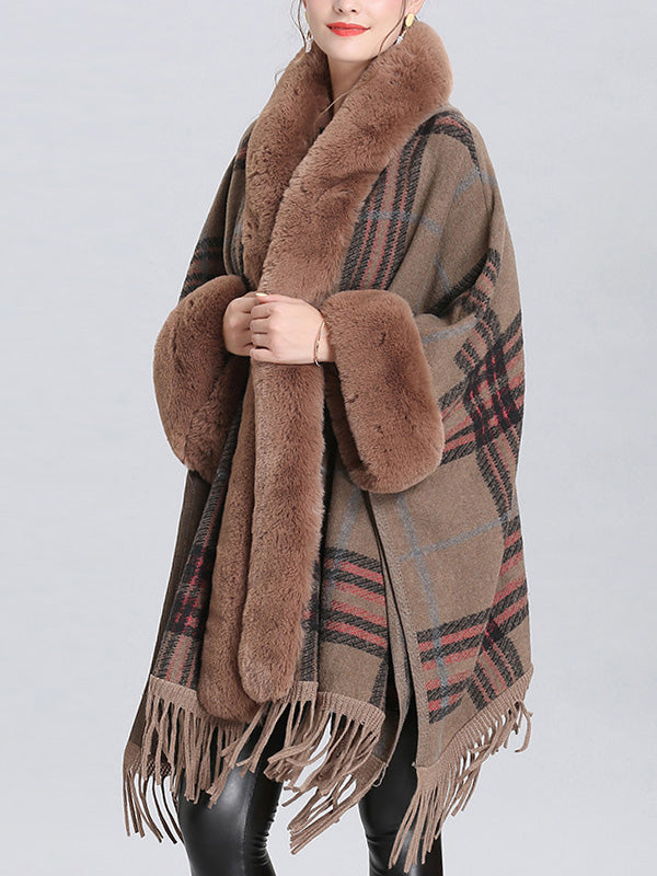 Frontière extravagante Border Flully Neck Cape Cardigan