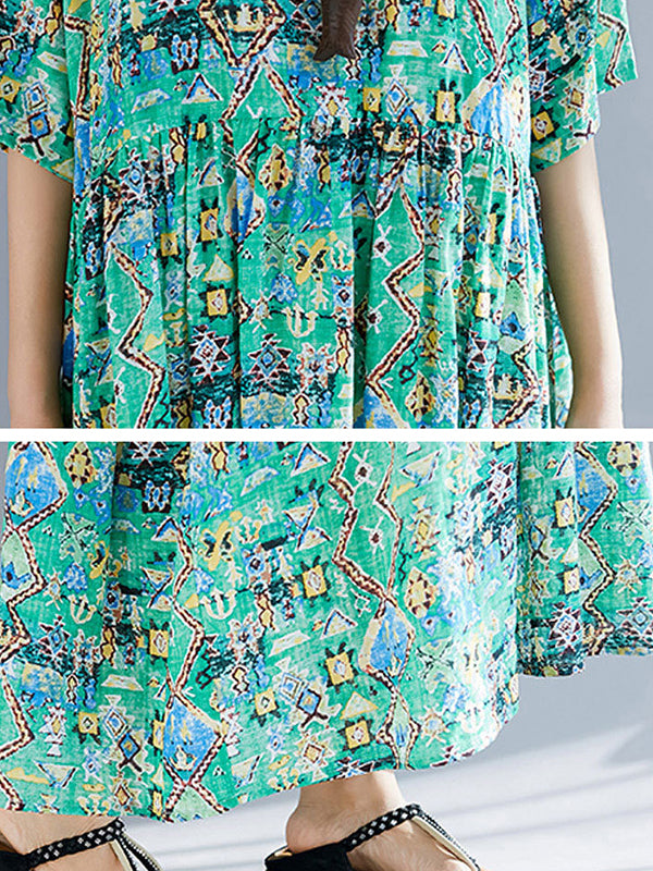 Vestido de Smock Green Light