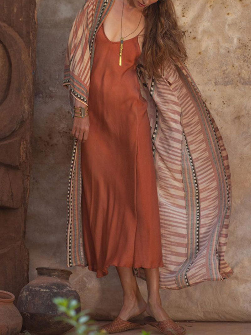 Evatrends cotton gown robe printed kimonos, Outerwear, Cotton, Nightwear, long kimono, Broad sleeves with armpit opening long Sleeves, loose fitting, Printed