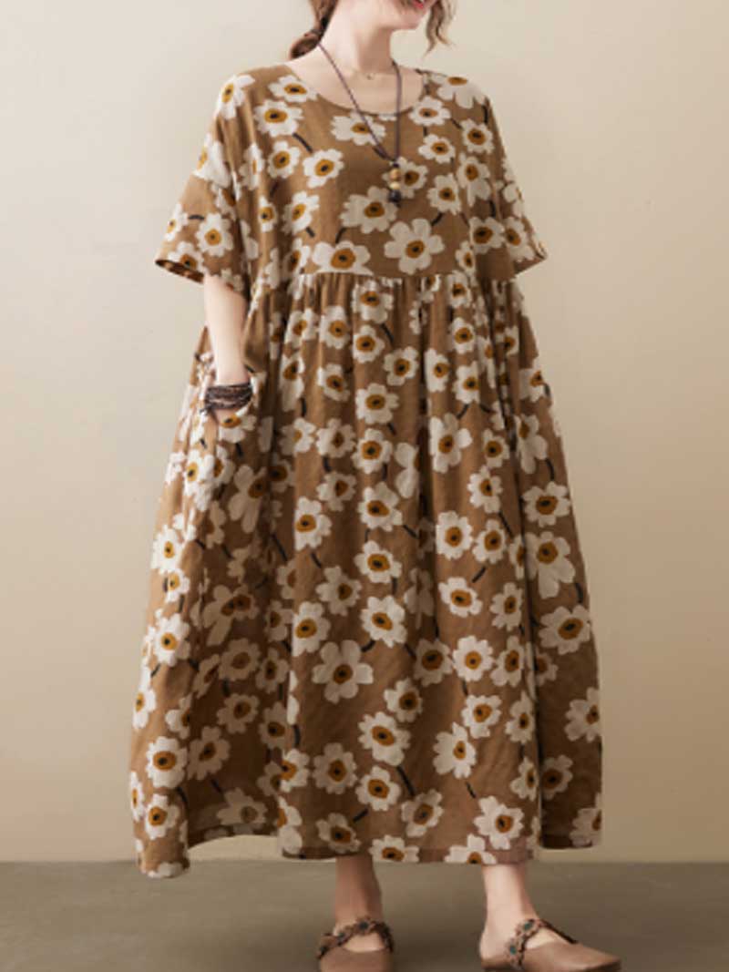 Donner de l'amour robe de blouse florale