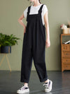 Plain Cotton Overalls High Waist Women's Dungaree