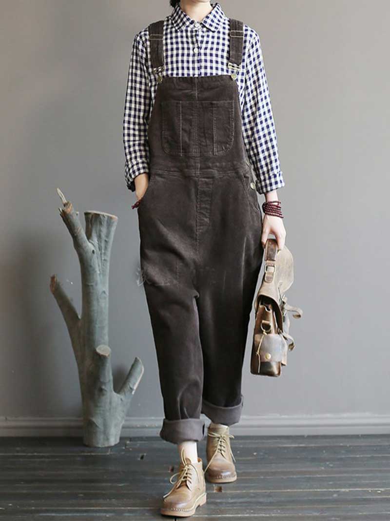 Dungarees cotton denim ,vintage retro style overall, Adjustable straps, plain overall, Double side Pockets