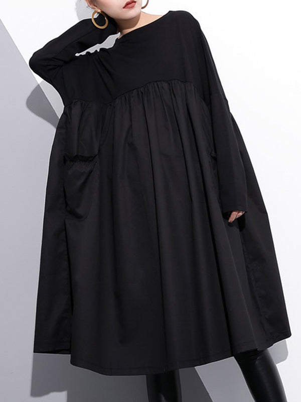 Robe de smock à peplum d'attitude rare