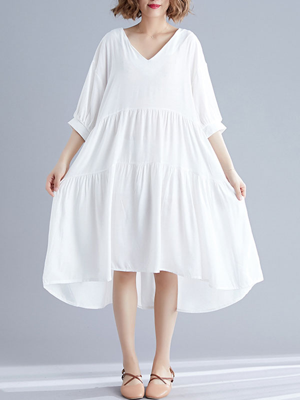Robe de smock en coton inspiré