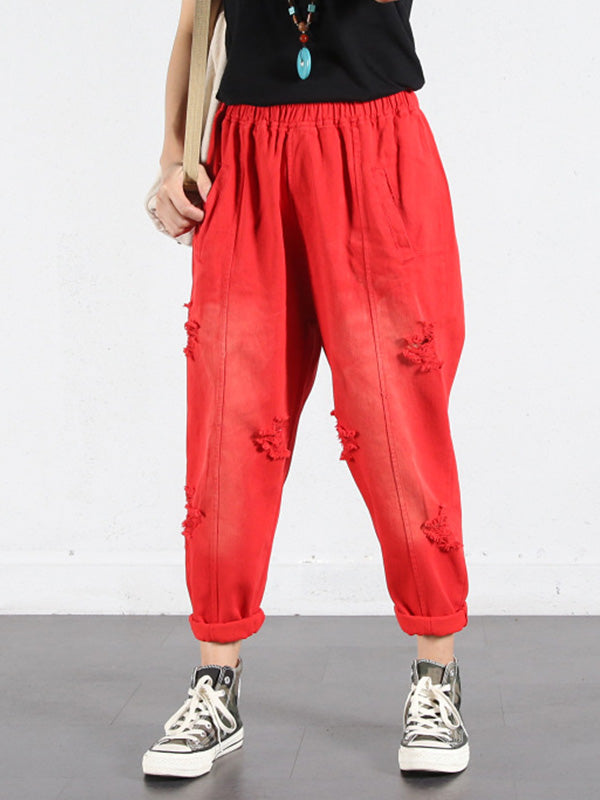  Women's Elastic Waist Pants