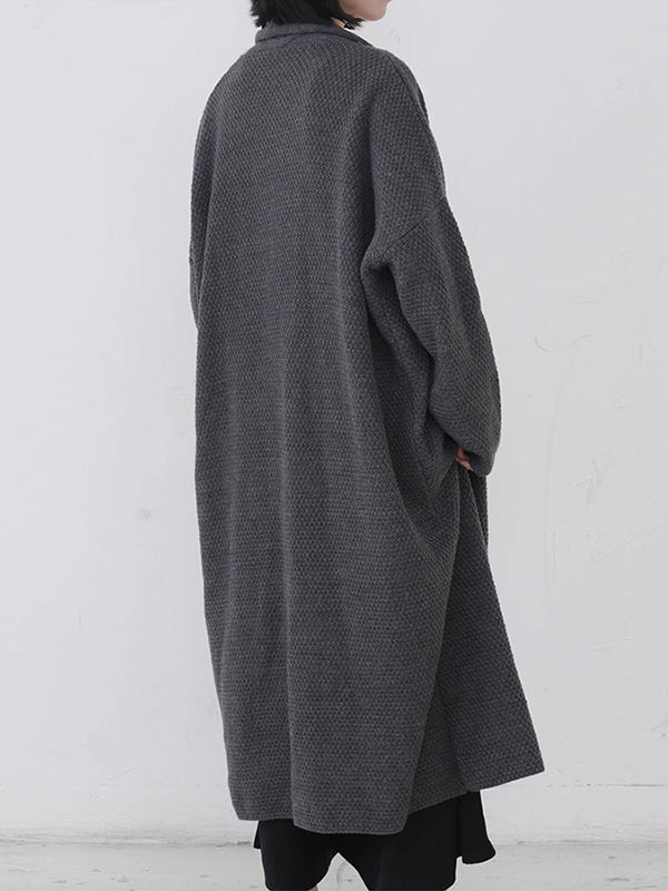 Diamond Long Cardigan Sweater com bolso