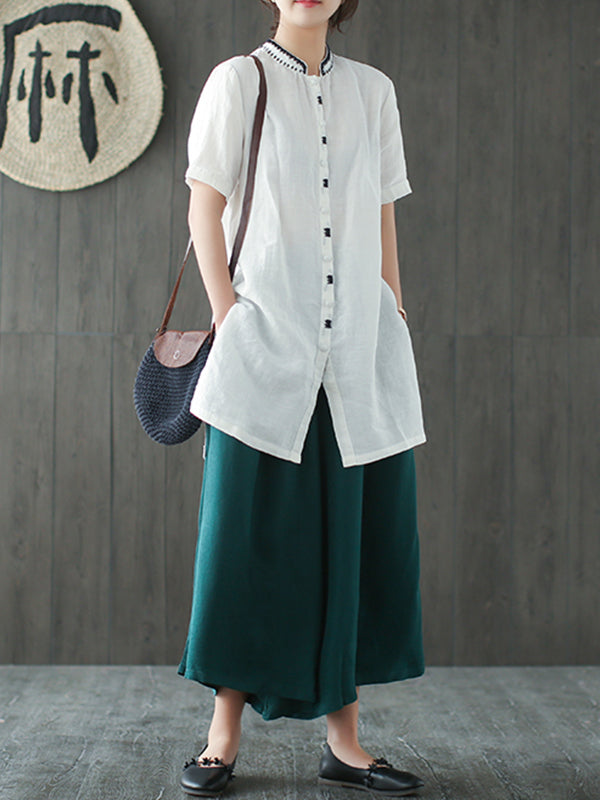 Pantalon à jambes larges de la ville chic