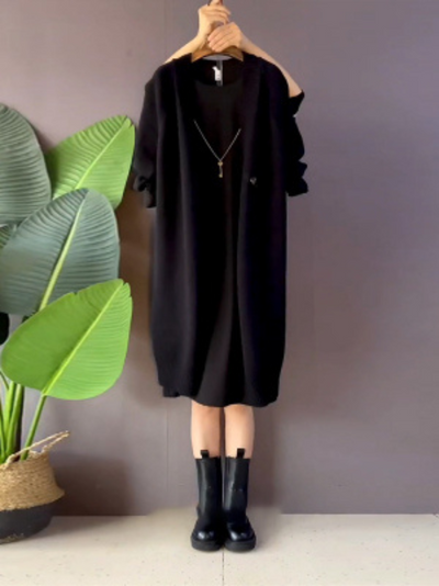 women's long black cardigan coat