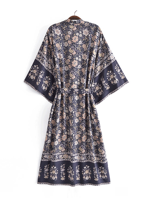 Evatrends cotton gown robe printed kimonos